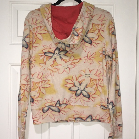 Lucky Brand Hooded Zipup sweatshirt Hawaiian print - Picture 2 of 9